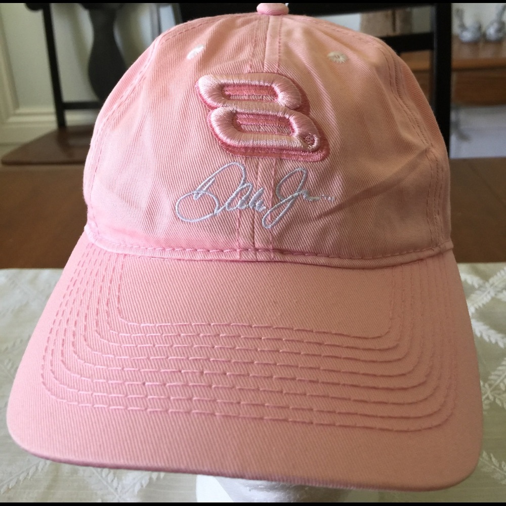 NASCAR Dale Earnhardt Junior cap Hers 8 pink mint condition.